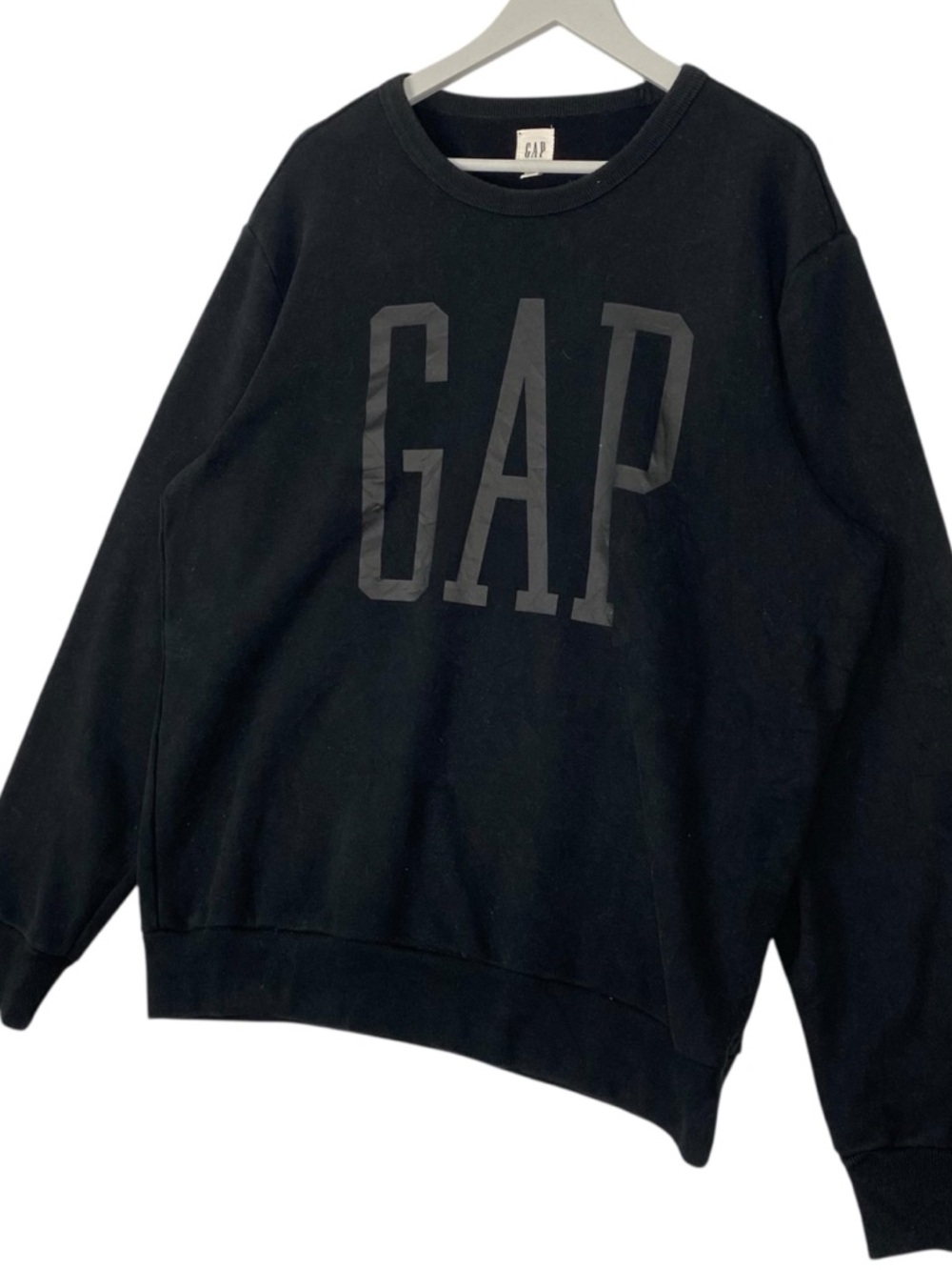 Vintage GAP Logo Crewneck Sweatshirt Black Large 90s Streetwear